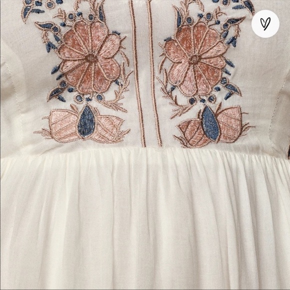 Daisy Petal Pickin' Ivory Embroidered Dress - Picture 3 of 7